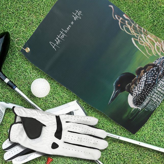 Loon Family Outing Golf Towel (Creator Uploaded)