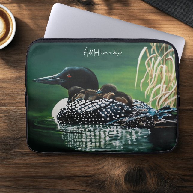 Loon Family Outing Laptop Sleeve (Creator Uploaded)