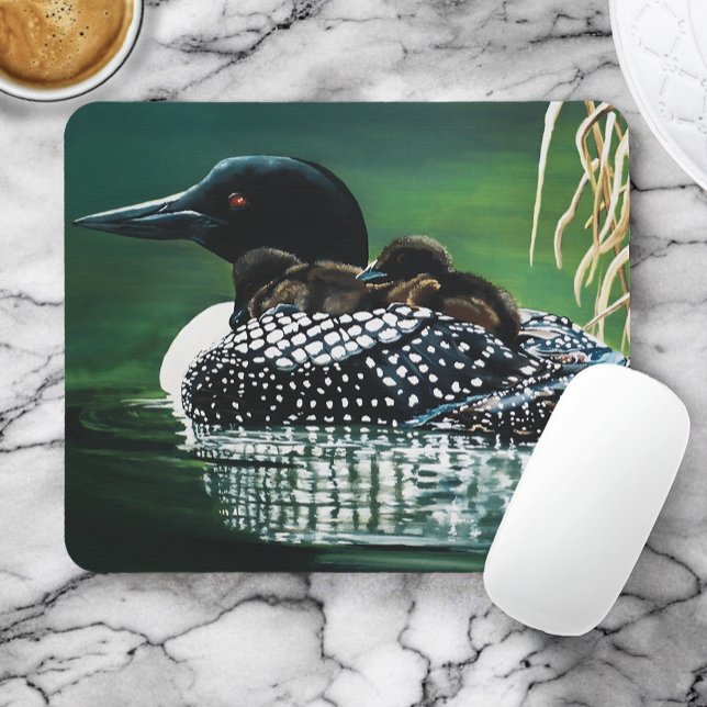 Loon Family Outing Mouse Pad (Creator Uploaded)