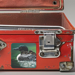 Loon Family Outing Square Sticker