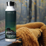Loon Family Outing Water Bottle<br><div class="desc">A loon family out and about on the lake for a day out</div>