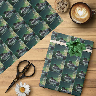 Loon Family Outing Wrapping Paper