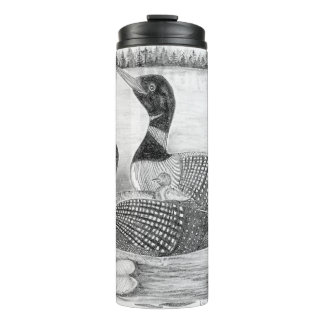 Loon Family Swimming Thermal Tumbler