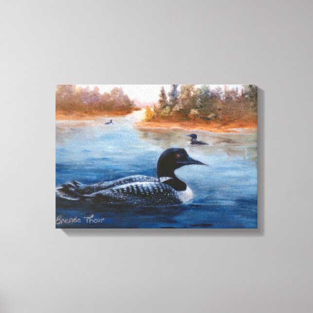 Loon Lake Wrapped Canvas Print (Front)
