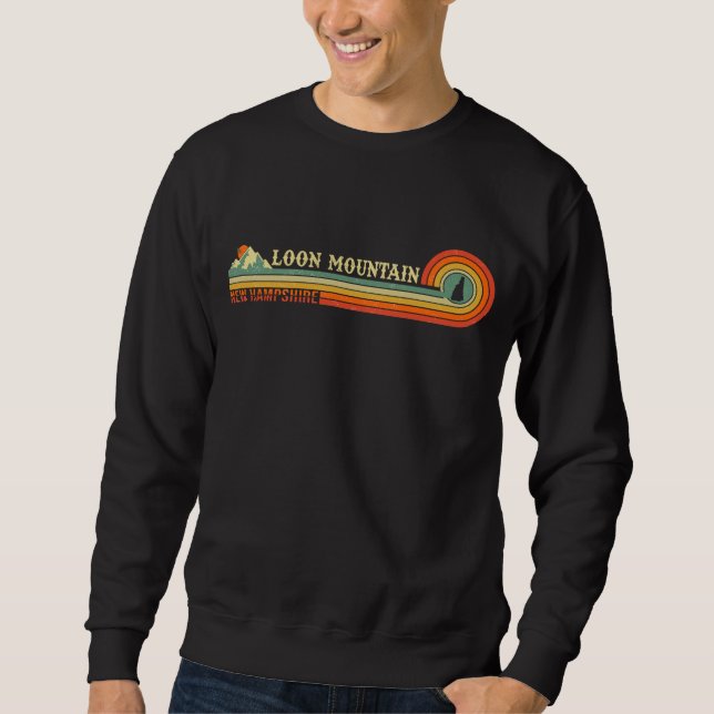Loon Mountain New Hampshire - Retro Vintage 60s Sweatshirt (Front)