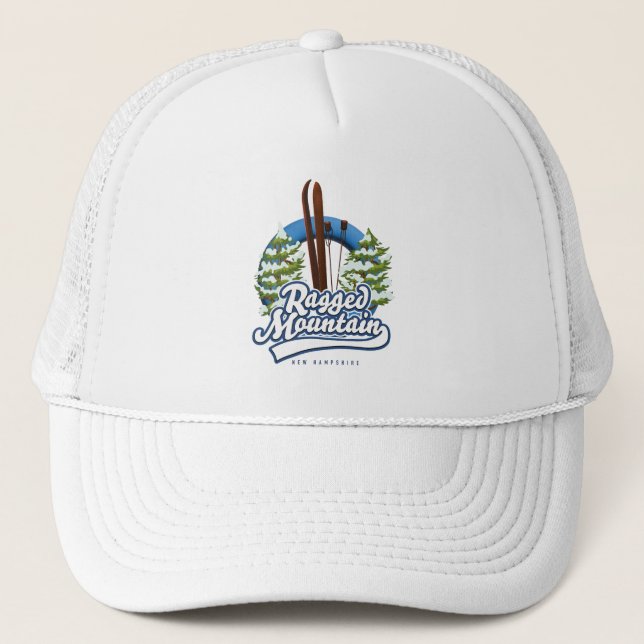 Loon Mountain New Hampshire ski logo Trucker Hat (Front)