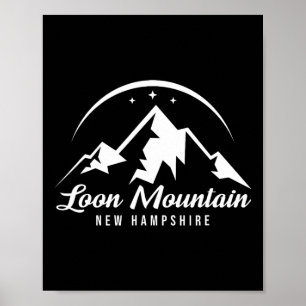 Loon Mountain New Hampshire Ski Resort Skiing Snow Poster