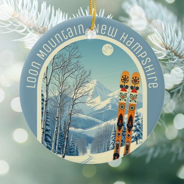 Loon Mountain New Hampshire ski souvenir  Ceramic Tree Decoration (Creator Uploaded)