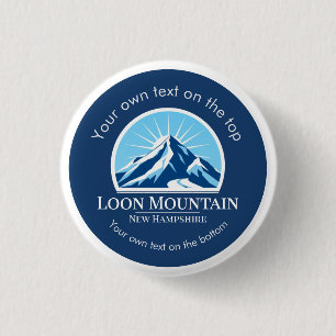 Loon Mountain New Hampshire ski vacation  3 Cm Round Badge