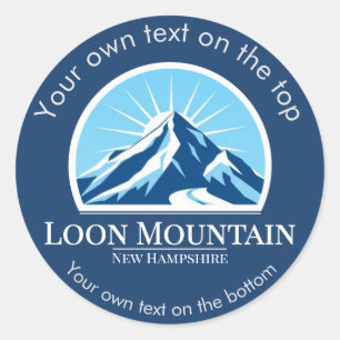 Loon Mountain New Hampshire ski vacation  Classic Round Sticker