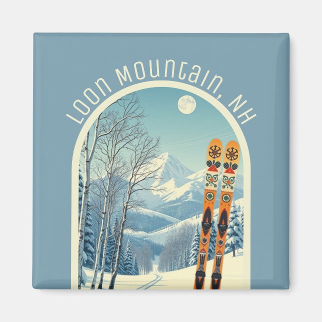 Loon Mountain New Hampshire vacation souvenir  Magnet (Front)