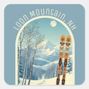 Loon Mountain New Hampshire vacation souvenir Square Sticker