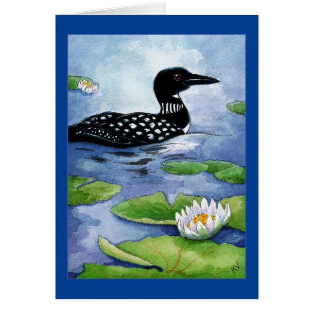 Loon, northern wildlife, bird, cottage, lake, pond (Front)