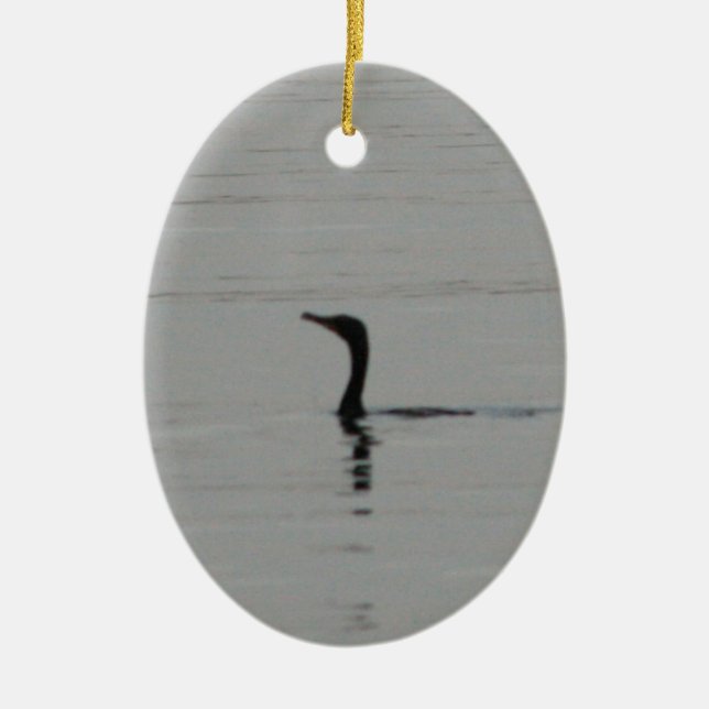 Loon on the Lake Ceramic Tree Decoration (Front)
