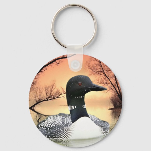 Loon Reflections Key Ring (Front)