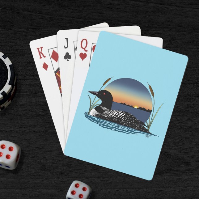 Loon Sunset Blue Playing Cards (Creator Uploaded)