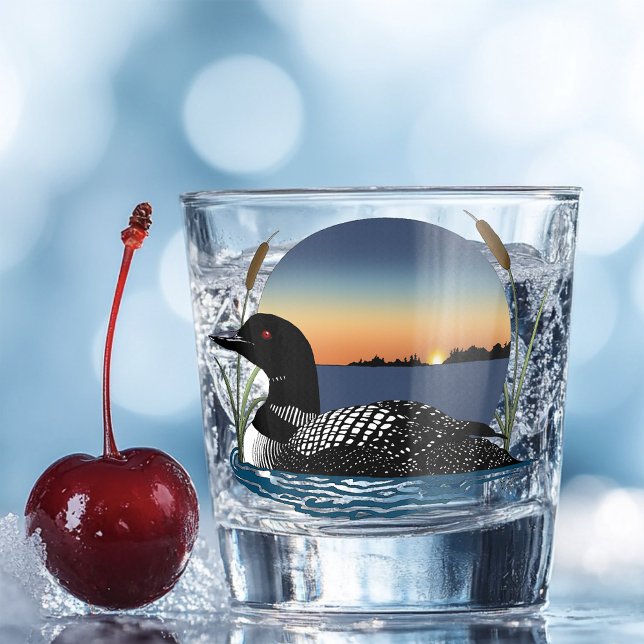 Loon Sunset Blue Shot Glass (Creator Uploaded)