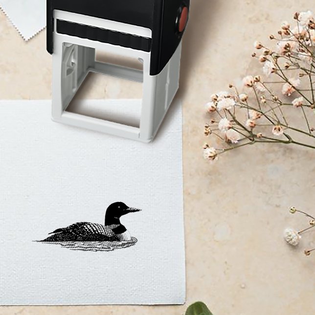 Loon Sunset Wedding Self-inking Stamp (Creator Uploaded)