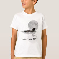 Loon Swims In Moonlight Boy Child's T-Shirt