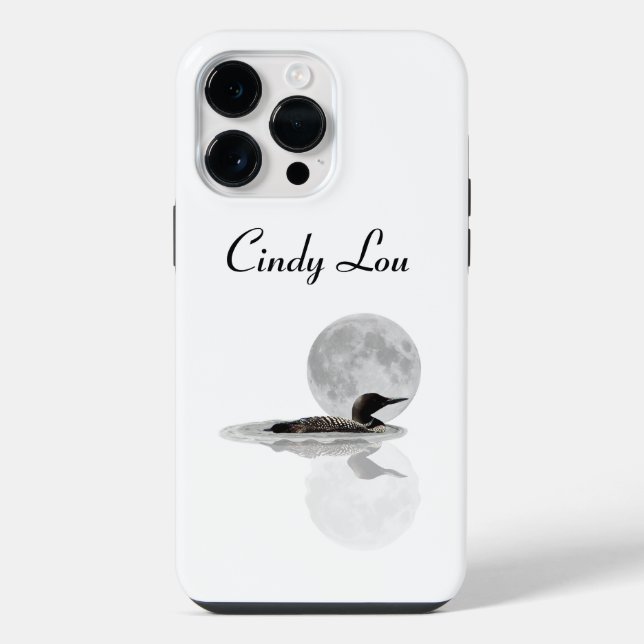 Loon Swims In The Moonlight iPhone / iPad case (Back)