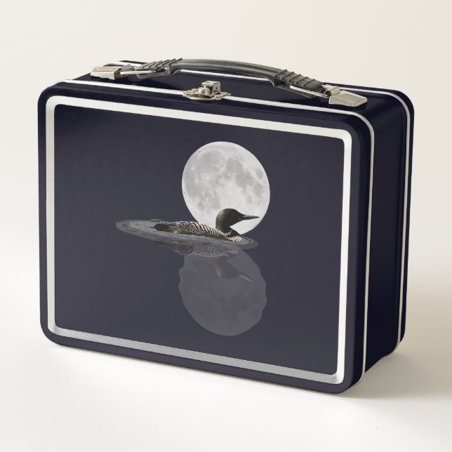 Loon Swims In the Moonlight Lunch Box (Front)