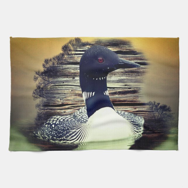 Loon Tea Towel (Horizontal)