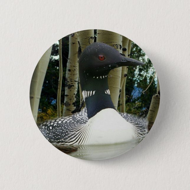 Loon Wilderness 6 Cm Round Badge (Front)