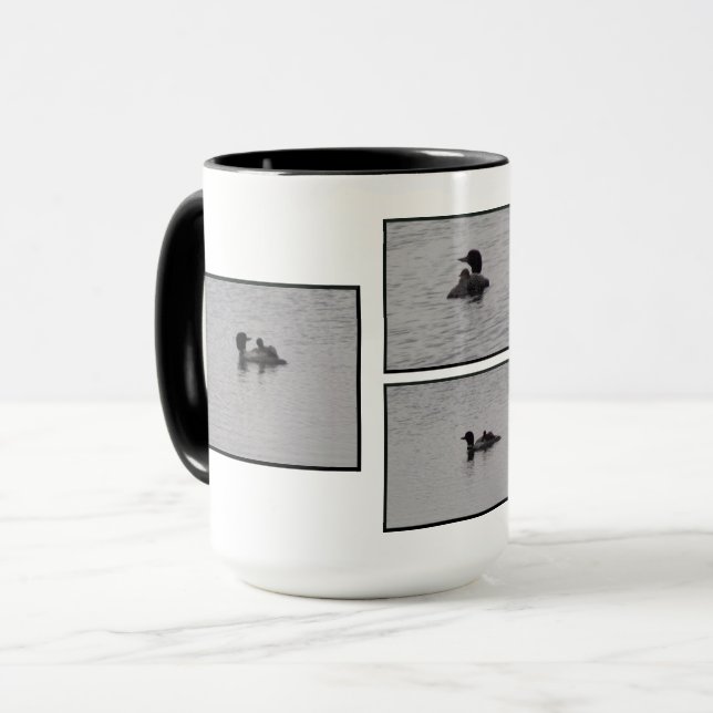 Loon with Baby on Back Mug (Front Left)