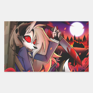 Loona Halloween Slasher   Helluva Boss    Rectangular Sticker