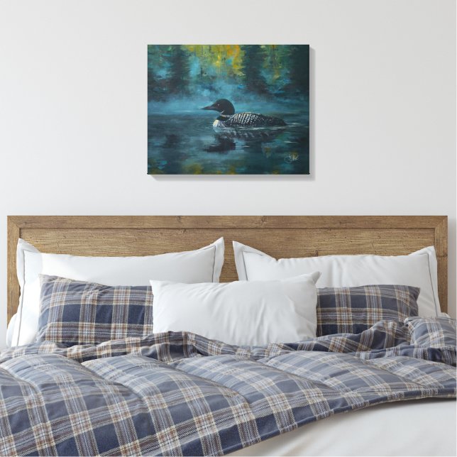 Loonell - Loon Duck Canvas Print (Insitu(Bedroom))