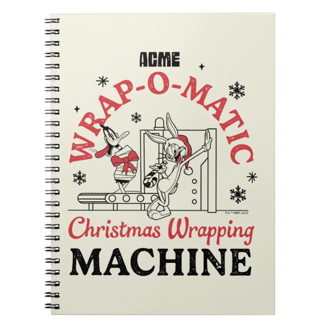 LOONEY TUNES™ | ACME Wrap-O-Matic Wrapping Machine Notebook (Front)