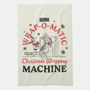 LOONEY TUNES™   ACME Wrap-O-Matic Wrapping Machine Tea Towel