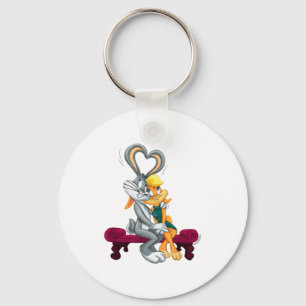 Looney Tunes Bugs And Lola Hearts Valentines Day Key Ring