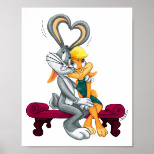Looney Tunes Bugs And Lola Hearts Valentines Day  Poster