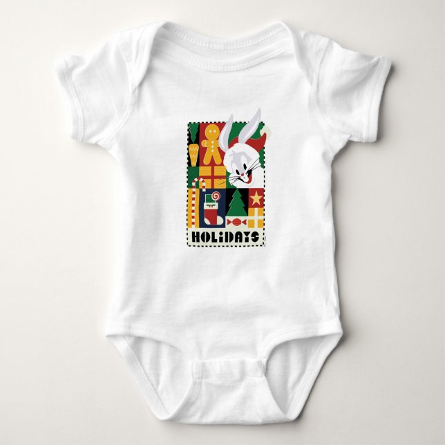 LOONEY TUNES™ BUGS BUNNY™ Holidays Badge Baby Bodysuit (Front)