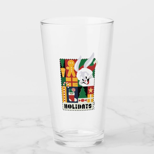 LOONEY TUNES™ BUGS BUNNY™ Holidays Badge Glass (Front)