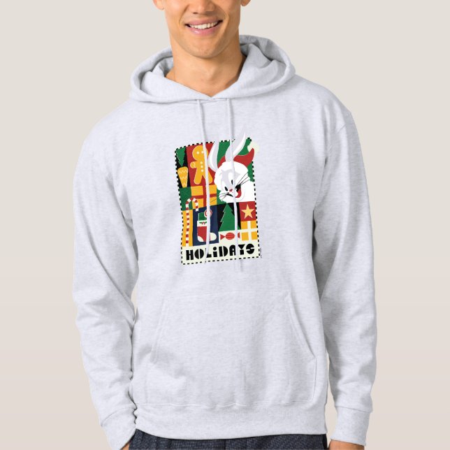 LOONEY TUNES™ BUGS BUNNY™ Holidays Badge Hoodie (Front)