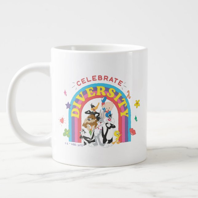 LOONEY TUNES™ - Celebrate Diversity Pride Rainbow Large Coffee Mug (Left)
