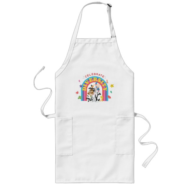 LOONEY TUNES™ - Celebrate Diversity Pride Rainbow Long Apron (Front)