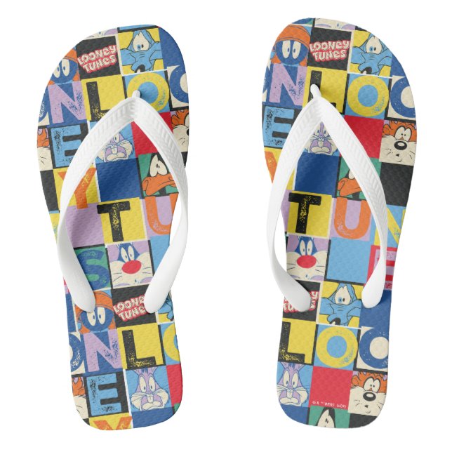 LOONEY TUNES™ Character Chequered Blocks Jandals (Footbed)