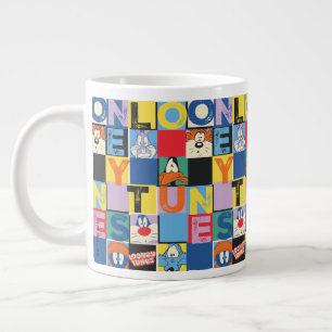 LOONEY TUNES™ Character Chequered Blocks Large Coffee Mug