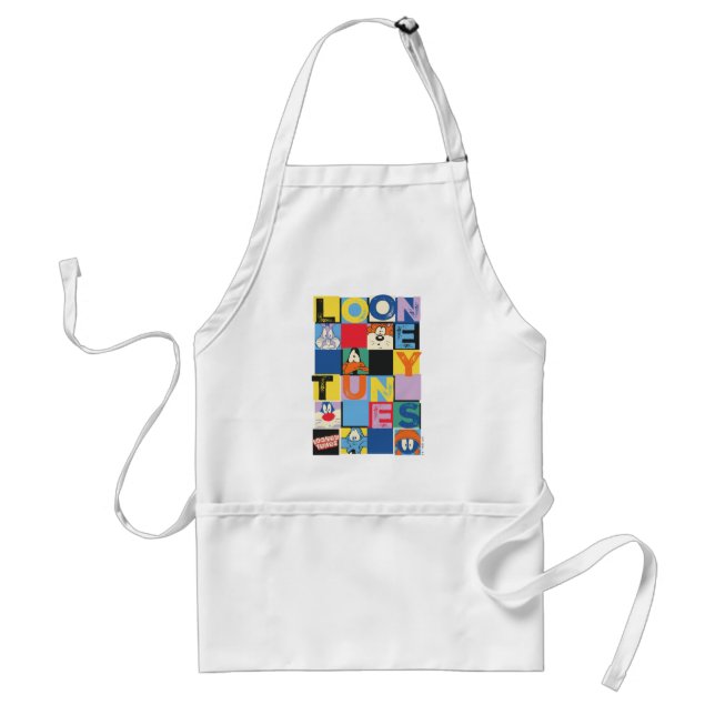 LOONEY TUNES™ Character Chequered Blocks Standard Apron (Front)