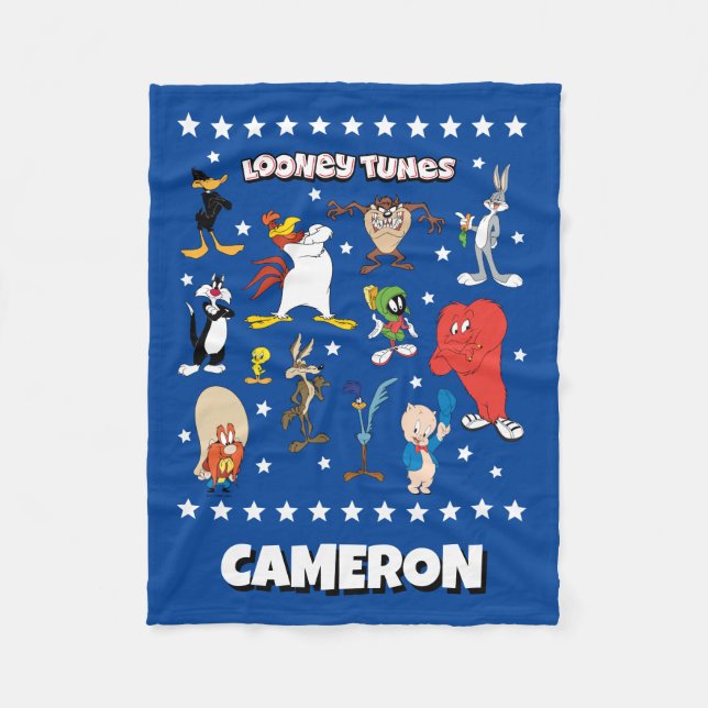 LOONEY TUNES™ Character Logo Fleece Blanket (Front)