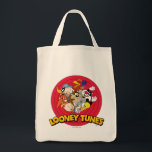 LOONEY TUNES™ Character Logo Tote Bag<br><div class="desc">This Classic Looney Tunes logo features all your favourite characters. Bugz,  Tweety,  TAZ,  Porky,  Sylvester,  Yosemite Sam,  Road Runner,  Daffy,  Yosemite Sam & Elmer Fudd.</div>