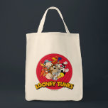 LOONEY TUNES™ Character Logo Tote Bag<br><div class="desc">This Classic Looney Tunes logo features all your favourite characters. Bugz,  Tweety,  TAZ,  Porky,  Sylvester,  Yosemite Sam,  Road Runner,  Daffy,  Yosemite Sam & Elmer Fudd.</div>