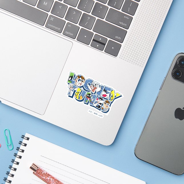 LOONEY TUNES™ Characters in Lettering (Laptop w/ iPhone)