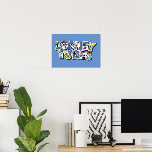 LOONEY TUNES™ Characters in Lettering Poster