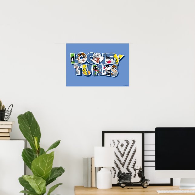 LOONEY TUNES™ Characters in Lettering Poster (Home Office)