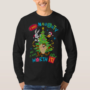 Looney Tunes Christmas Naughty, But Worth It Taz,  T-Shirt