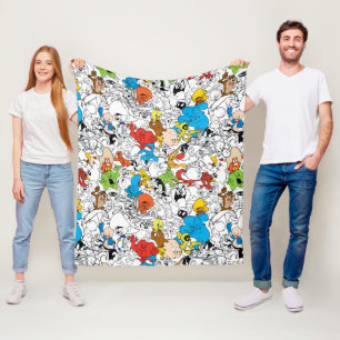LOONEY TUNES™ Color Pop Pattern Fleece Blanket